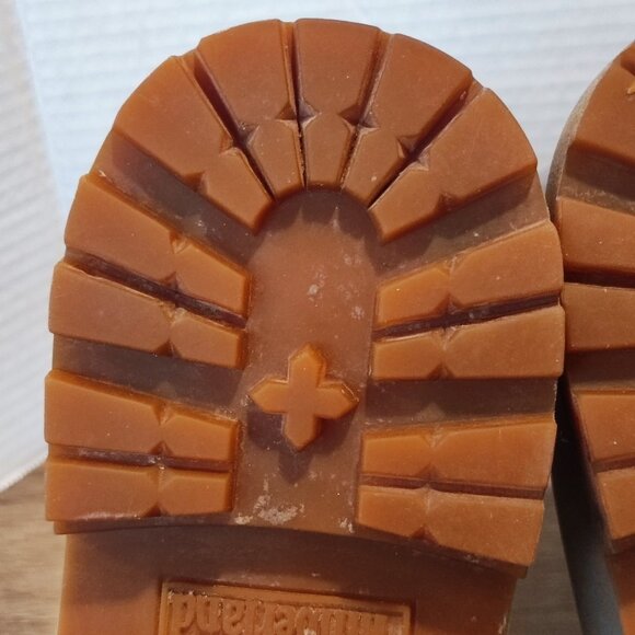 Timberland Insulated Lace Up Combat Boots Sz 7 Grey Silver Leather Retro Booties - Picture 14 of 14